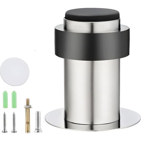 Misuyue Butée de Porte Murale Sol Inoxydable, Bloque Porte Adhesive 46 mm (1/4)