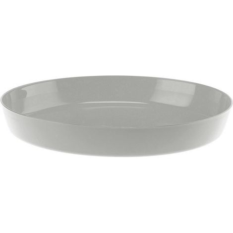 Soporte de plástico para macetas de cristal de 11 cm, gris brillante