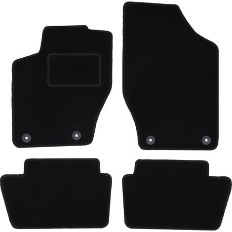 Alfombrillas de terciopelo negro para Peugeot 308 I hatchback, station wagon, SW (2007-2013) (1/5)