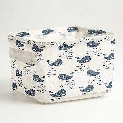 Petits paniers de rangement pliables en tissu pour étagères, bureau, organisateur de maquillage (1/5)