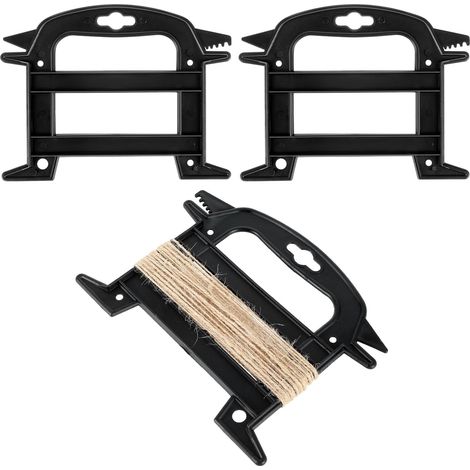 Lot de 2 enrouleur de corde en plastique noir - Pour corde de parachute (1/5)