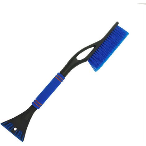 Balai à neige, pelle à neige avec balai, pelle à glace avec balai, grattoir en caoutchouc pour balai à neige de voiture, balai à neige de voiture 2 en 1, 60 cm de long avec manche antidérapant isolé ( (1/5)