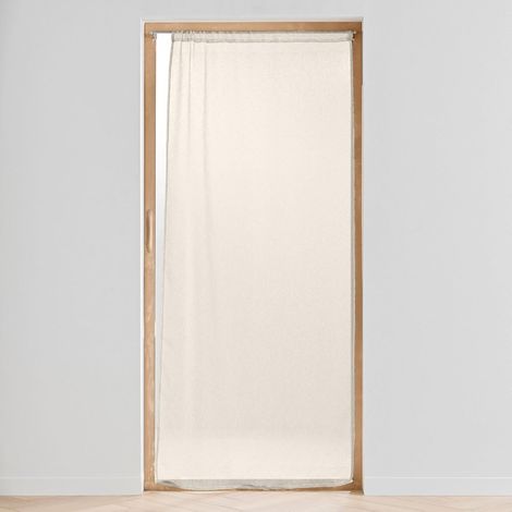Panneau passe tringle 90 x 200 cm voile tisse carlin Beige