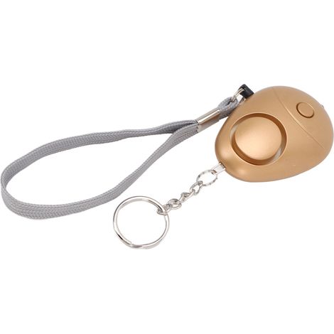 Alarme personnelle d'urgence portable de 130 dB avec lumière LED, convient aux femmes, aux hommes, aux enfants et aux personnes âgées. Couleur or. (1/5)