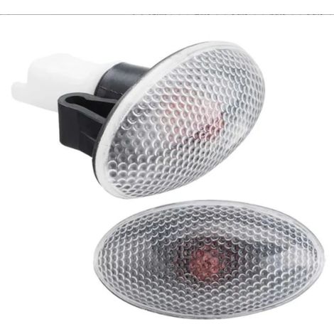 2 Feux de position latéraux, Clignotant, Répétiteur 12V 55W Blanc ABS pour Peugeot 206 407 Citroën C2 C3 (1/5)