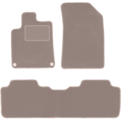 Alfombrillas de terciopelo para Peugeot 407 coupé, sedán, familiar, SW (2004-2011) beige (1/5)