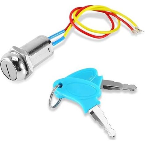 Interrupteur d'Allumage,Commutateur à Clé Contacteur à Clé Electrique à 2 Fils Clés de Verrouillage de Universel Étanche