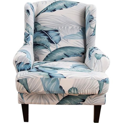 Set of 2 stretch jacquard fabric chair covers with winged backrest (The Wizard of Oz) (1/5)