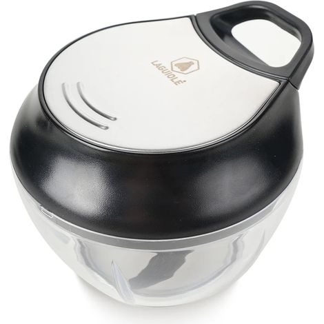 Hachoir manuel à ficelle avec couvercle hermétique 500 ml - 500 ml - Noir - Fresh