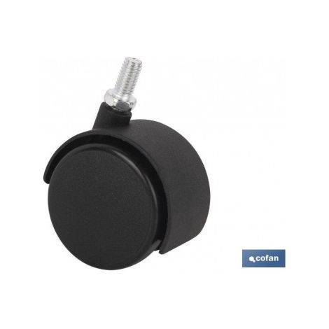 Rueda plastic Ø30mm tornillo 6x15