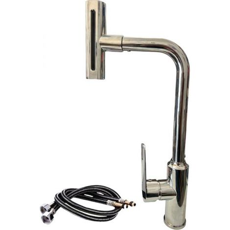 Rubinetto per lavello da cucina a cascata con bocca girevole monoforo 80037