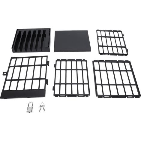 boîte de rangement-Cage pour téléphones mobiles avec système de verrouillage - Boîte de confinement plastique pour 6 appareils - Outil de discipline familiale et scolaire (1/5)