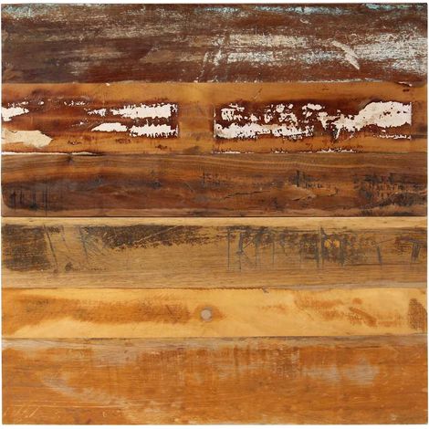Piano Tavolo Quadrato 70x70 cm 15-16 mm in Legno di Recupero vidaXL