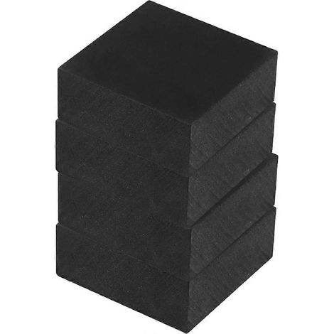 Lot de 4 tapis carrés en caoutchouc amortisseurs de chocs, compatibles avec les surfaces lisses et résistants à la corrosion. (1/4)