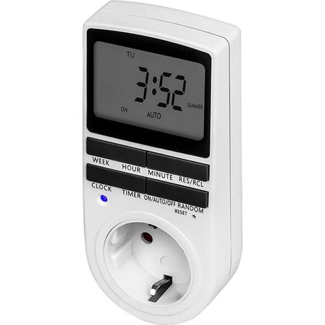 MINKUROW 230v Pantalla Lcd Temporizador Digital Enchufe Cuenta Regresiva Enchufe De La Ue Pc Multicolor (1/5)