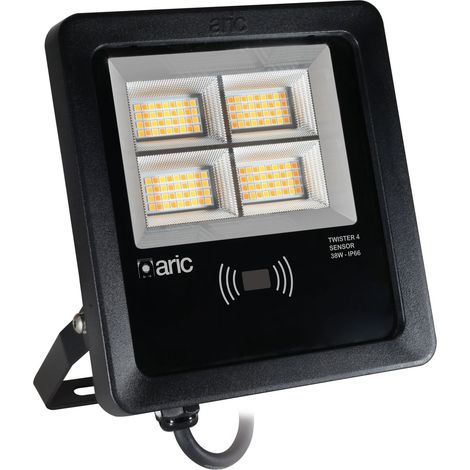 TWISTER 4 SENSOR - 38W 3CCT IP66 IK08 2200K/3000K/4000K 5320lm 90° 50000h ARIC