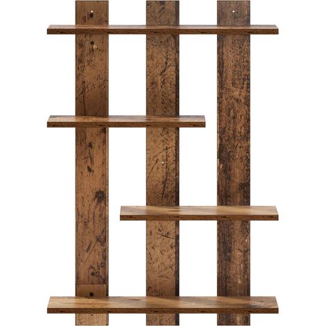 vidaXL Estante de pared Madera envejecida 61 x 13,5 x 88 cm (1/2)