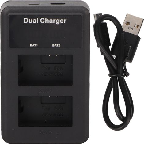 Chargeur batterie USB double pour NP-FW50, compatible Sony A6000 A6400 A7M2 A7R2 S2 A6300 A6100 A5100 ZV-E10, écran LCD, 5V (1/5)