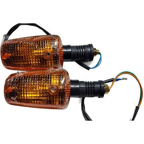 Juego de luces intermitentes de 12 V 10 W, color naranja, M12, irrompibles, para motocicleta y scooter. (1/4)