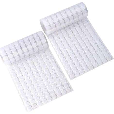 Redamancy Lot de 1008 pastilles Velcro auto-adhésives, 10 mm, pastilles auto-adhésives, pour bricolage, papier, plastique, plastique (1/5)