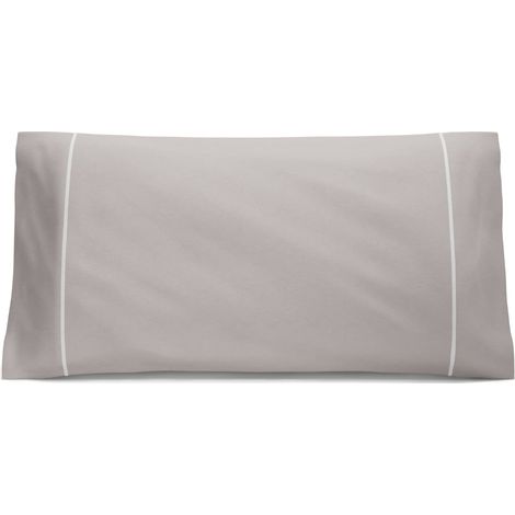Nalui Funda de Almohada Gris  100% Algodón 180 Hilos, Suave, Fresca, Transpirable, Lavable a 30ºC