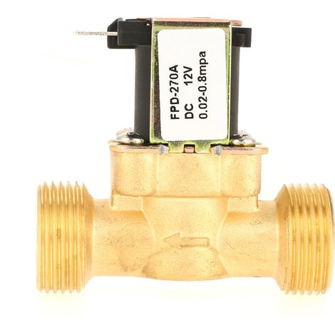 électrovanne électrique en laiton G3/4 normalement fermée, 12 V CC, pour eau (1/5)