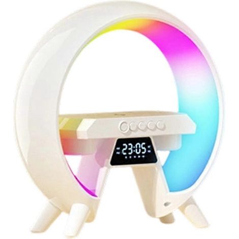 Enceinte Bluetooth à chargement sans fil, réveil lumineux, multifonction (1/5)
