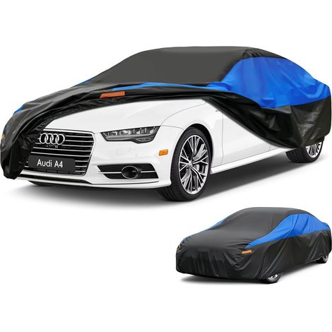 Bâche Voiture Exterieur Respirante, Compatible avec Audi A4(2007-2024) Housse de Protection Voiture Extérieur, Toutes Saisons Peuvent Tout Gérer Contre Pluie Soleil Poussière.,Taille pour Audi A4(2007 (1/5)