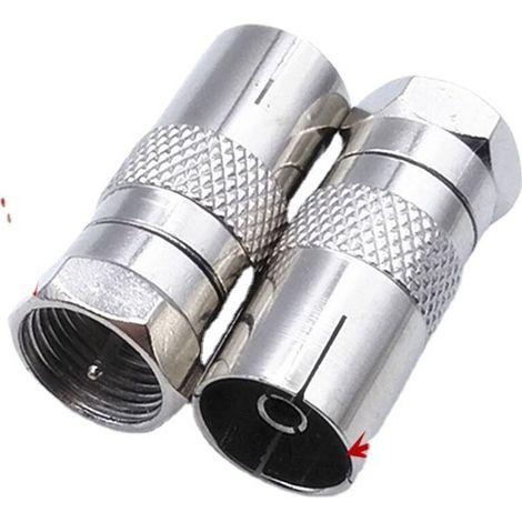 SABIR British F head to TV femelle câble TV câble antenne tête de conversion F révolution antenne femelle-2pack (1/3)