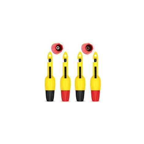 Set di 4 punte perforanti per fili, clip per perforazione isolamento, strumento per perforazione fili per test di tensione, termometro e voltmetro con multimetro (2 mm, 4 mm) - Crezuo (1/3)
