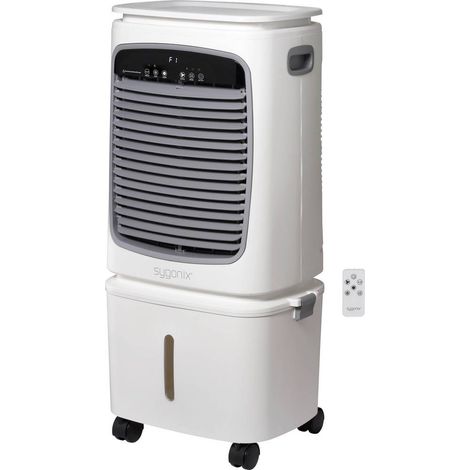 Sygonix Refroidisseur d'air 80 W (L x l x H) 400 x 300 x 850 mm blanc affichage LED, avec télécommande, oscillant, minu (1/4)