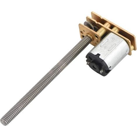 Motorino a ingranaggi CC 6V/12V, motorino a ingranaggi per automazione industriale 1024GA20, motorino a ingranaggi filettato N20, albero M4 x 55 mm (6V 100 giri/min). (1/5)