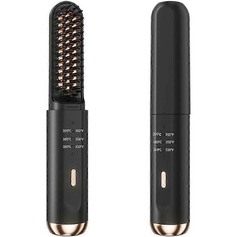 Lisseur sans fil pour barbe et cheveux 25-26, mini peigne chauffant de voyage (1/4)
