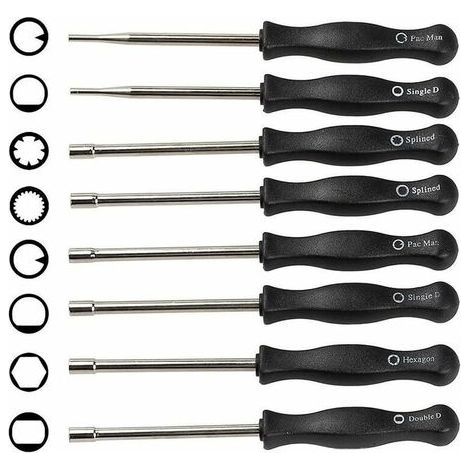 Set of 8 Carburetor Adjustment Tools, Screwdrivers for Carburetor Cleaning, Engine Repair, Suitable for Most 2-Cycle Engines (1/5)