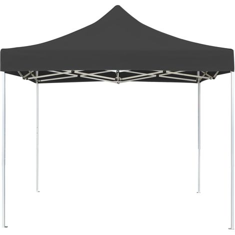 Tente de réception pliable Aluminium 3 x 3 m Anthracite