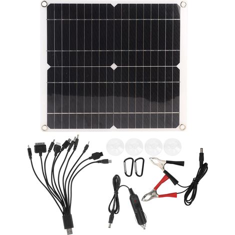 Panneau Solaire 20W 18V avec Double Port USB Sortie Portable Extérieur Chargeur Téléphone Batterie (1/5)