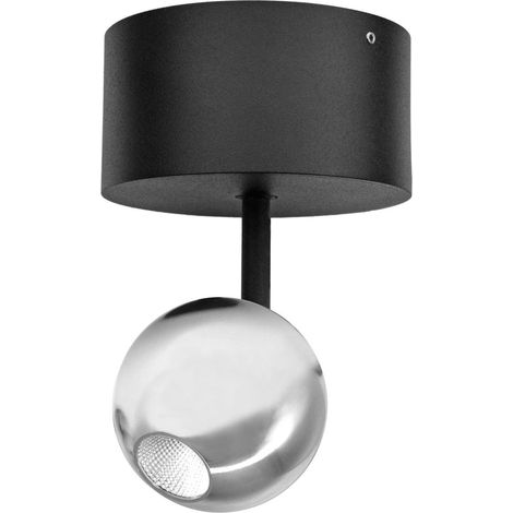 Mini Bora Surface 4,5 W 38° 2700 K Argent - Spot De Plafond Sphérique Orientable Haute Fidélité Des Couleurs Irc 93 - Beneito & Faure (1/4)