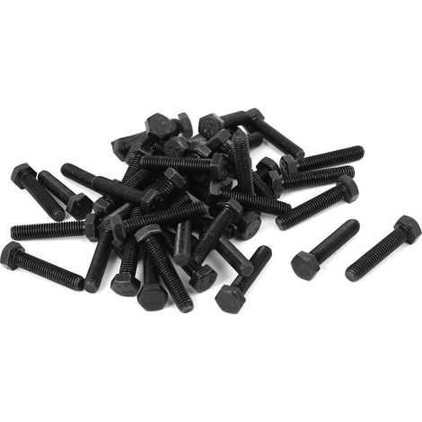 M5x25mm Klasse 8,8 Vollgewinde Sechskantkopf Metall Sechskantschraube Bolzenstecker 50 pièces (1/2)