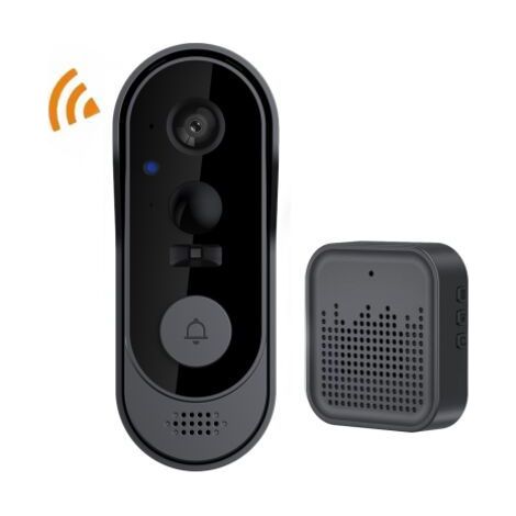Wireless Doorbell with Camera, 1080P WiFi Waterproof Doorbell, Battery Wireless Video Door Phone with Chime, Two-Way Audio, Infrared Night Vision, PIR Human Detection (1/5)