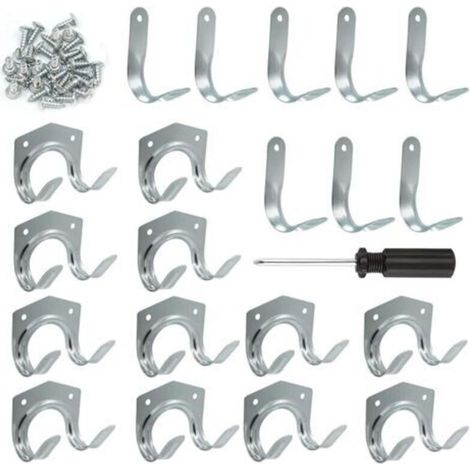 21 Stück Häkel- und Porte-Utensilien – Doppel- und einfache Häkelarbeiten für Garage, Organisation mit Tournevis (1/5)