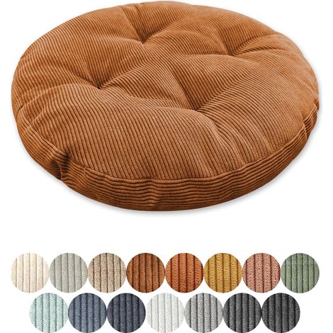 Coussin de siège rond de 40 cm d'épaisseur de 6 cm 1 pièce, coussin de sol rond, coussin de siège, housse de chaise, coussin de chaise rembourré, housse de coussin pour salon, bureau (1/5)