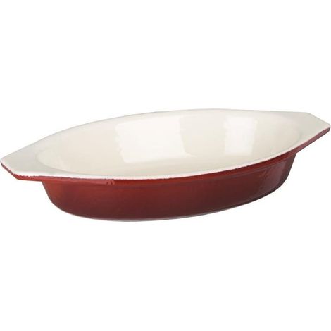 Plat à Gratin Ovale Rouge 650 ml - Vogue (1/4)