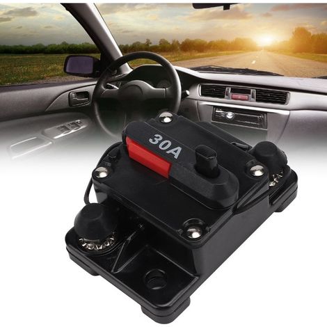 Disjoncteur thermique réarmable 12V 30A/40A/60A pour autoradio - Fusible auto-rétablissement (30A) (1/5)