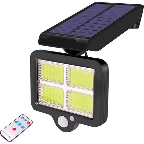 Lampe murale solaire COB 74 LED avec télécommande (1 pièce)-AquaForge (1/5)