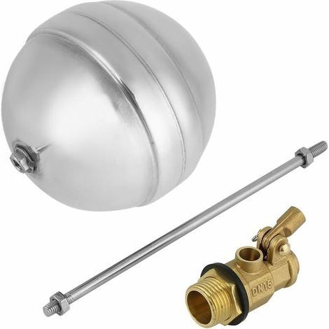 Floating ball value DN15 G1/2 brass male thread stainless steel water sensor floating ball value (1/5)