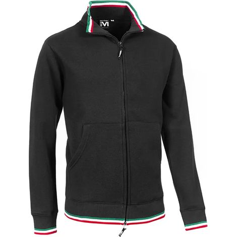 FELPA FULL ZIP JAGGY SPORT NERO