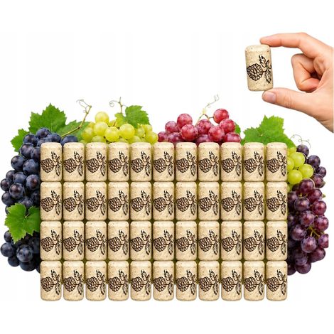 100 tappi di sughero agglomerati per bottiglie di vino, formato 23x38, per bottiglie di liquore. (1/5)
