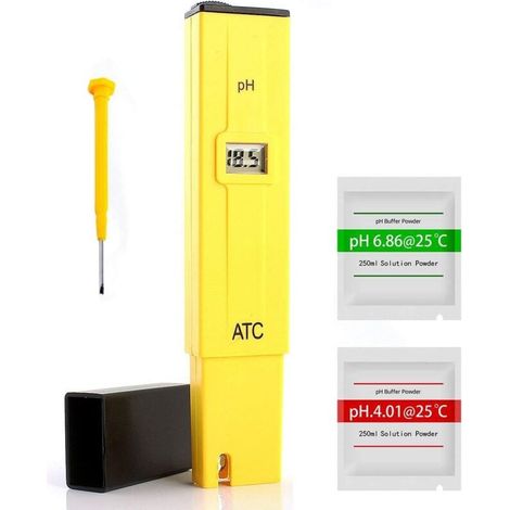 Testeur de pH numérique Ulisem, testeur de pH professionnel, pH-mètre numérique de poche électrique, stylo de test d'eau hydroponique avec écran LCD, fonction d'étalonnage automatique et plage de mesu