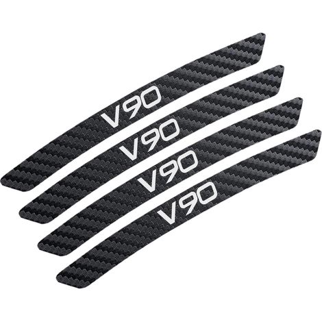 (Pour V90) 4 autocollants de jante en fibre de carbone compatibles avec les accessoires de voiture Volvo (1/5)