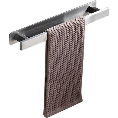 Bathroom towel rack Shower towel rack - 40 x 6 x 4.5 cm, silver, without hooks (1/5)